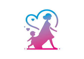 Mom and baby vector, mother’s day vector, mom and child vector