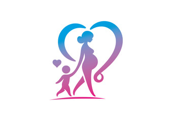 Mom and baby vector, mother’s day vector, mom and child vector