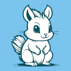 squirrel with a nut vector design