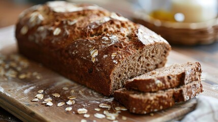 Healthy bakery item whole grain bread