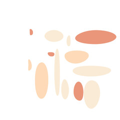 An abstract isolated retro boho oval shape design element.