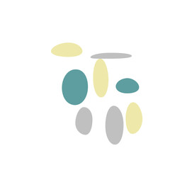 An abstract isolated retro boho oval shape design element.