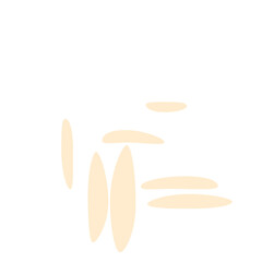 An abstract isolated retro boho oval shape design element.