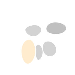 An abstract isolated retro boho oval shape design element.