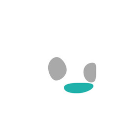 An abstract isolated retro boho oval shape design element.