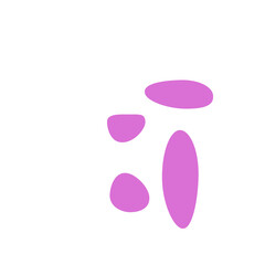 An abstract isolated retro boho oval shape design element.