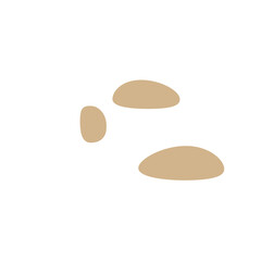 An abstract isolated retro boho oval shape design element.