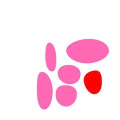 An abstract isolated retro boho oval shape design element.