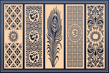 Om Jali design used for temples, Mandir. Om acrylic jali, corian jali and mdf jali.
