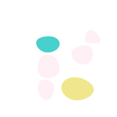 An abstract isolated retro boho oval shape design element.