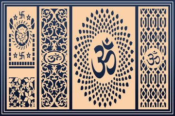 Om Jali design used for temples, Mandir. Om acrylic jali, corian jali and mdf jali.
