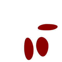 An abstract isolated retro boho oval shape design element.