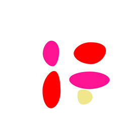 An abstract isolated retro boho oval shape design element.