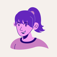 a female using a T-shirt avatar design