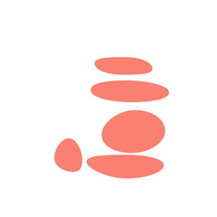 An abstract isolated retro boho oval shape design element.