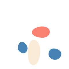 An abstract isolated retro boho oval shape design element.