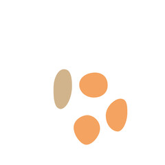An abstract isolated retro boho oval shape design element.