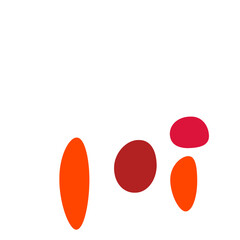 An abstract isolated retro boho oval shape design element.