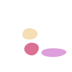 An abstract isolated retro boho oval shape design element.