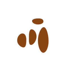 An abstract isolated retro boho oval shape design element.