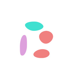 An abstract isolated retro boho oval shape design element.