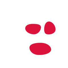 An abstract isolated retro boho oval shape design element.