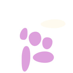 An abstract isolated retro boho oval shape design element.