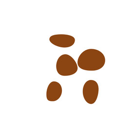 An abstract isolated retro boho oval shape design element.