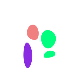 An abstract isolated retro boho oval shape design element.