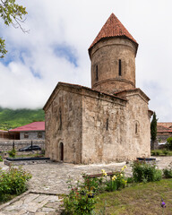 Fototapeta premium The Church of Kish, also known as the Church of Saint Elisha or Holy Mother of God Church, located in the village of Kish, Shaki, Azerbaijan. A prominent example of medieval architecture in the region