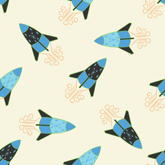 Speedy Rockets Zig Zag in a seamless repeat pattern background. Perfect for fabric, wallpaper, and scrapbooking projects.