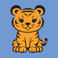 Fototapeta premium Brave Tiger colorful vector design