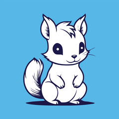 squirrel with a nut vector design