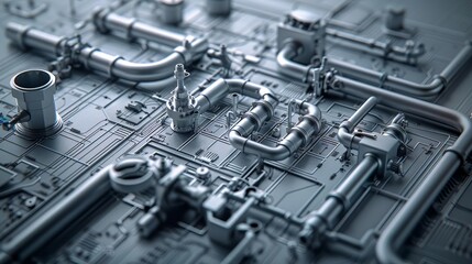 Fototapeta premium plumbing architect drawing design, ultra realistic