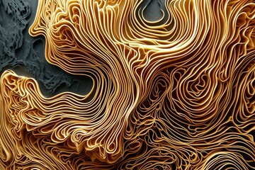 Abstract lines as wallpaper texture background, Aesthetic abstract organic lines as wallpaper texture, AI-generated