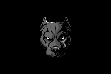 Animal illustration pitbull dog vector image template