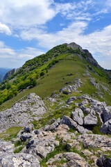 Larrano col and Mount Anboto (1331 m) in the Urkiola Natural Park. Basque Country. Spain