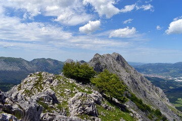 Alluitz mountain (1034 m) in the Urkiola Natural Park. Basque Country. Spain