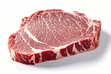 raw meat isolated on white