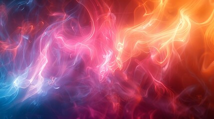 A high-energy abstract background, neon lights twinkling in a chaotic dance, vibrant electric colors, dynamic light streaks, high contrast, hd quality, soft glow, vivid hues, lively patterns.