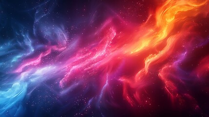 A high-energy abstract scene with neon lights, twinkling in a chaotic dance, vibrant electric colors, dynamic light streaks, high contrast, hd quality, soft glow, vivid hues.