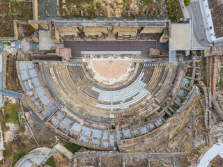 Roman theater of Italica, Cerro de San Antonio, Santiponce, Seville province, Andalusia, Spain