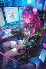 Anime Streamer Background