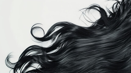 Black wig with white background