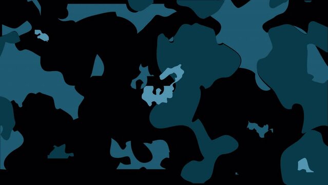 Abstract camouflage military pattern, skin texture blue color transition