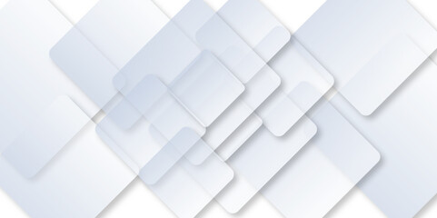 White soft gradient blue square background used for cover page slide. White Business Style Vector Abstract Elegant white and grey Background.  Modern minimalist square geometric background