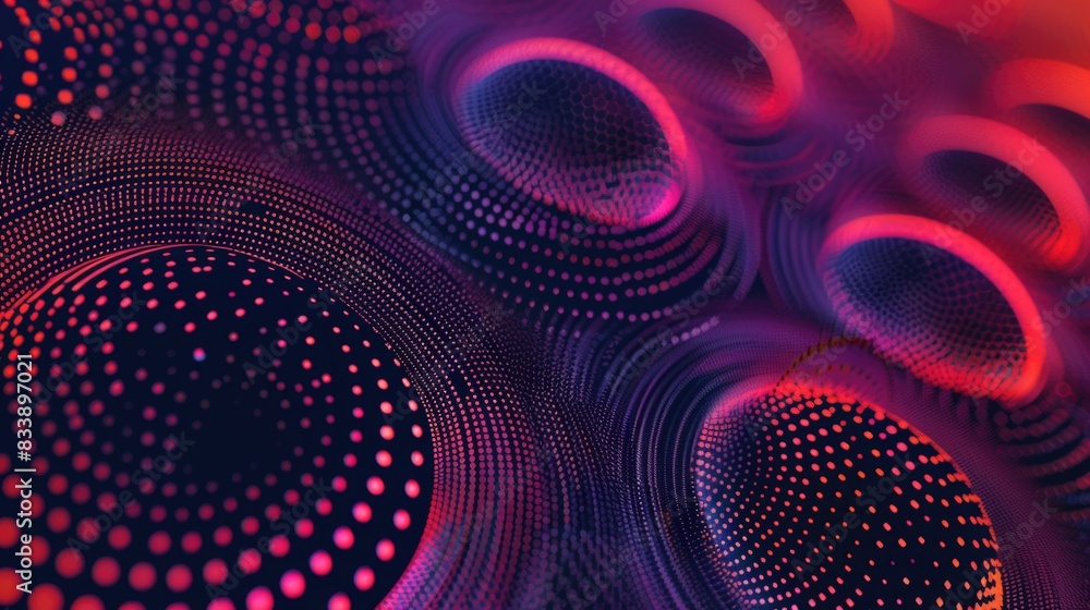 Poster digital background of loading circles.