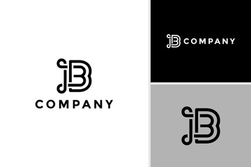 Minimalist letter B logo design template