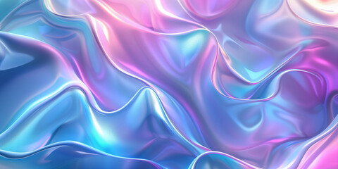 Obraz premium Abstract design, background with flowing curved lines, sky blue and purple colors transitioning smoothly, swirling iridescent shapes, colorful and fluid illustration, contemporary design