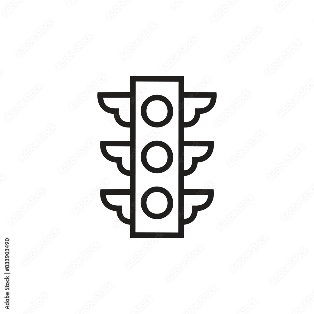 Poster traffic light icon vector. linear style sign for mobile concept and web design. traffic light symbol